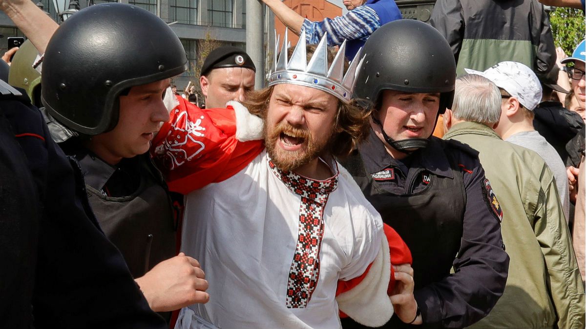دستگیری گسترده معترضان در جریان تظاهرات ضد پوتین