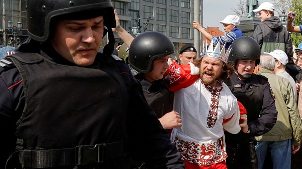 Более 1600 человек задержаны в ходе акций протеста в России Более 1600 человек задержаны в ходе акций протеста в России