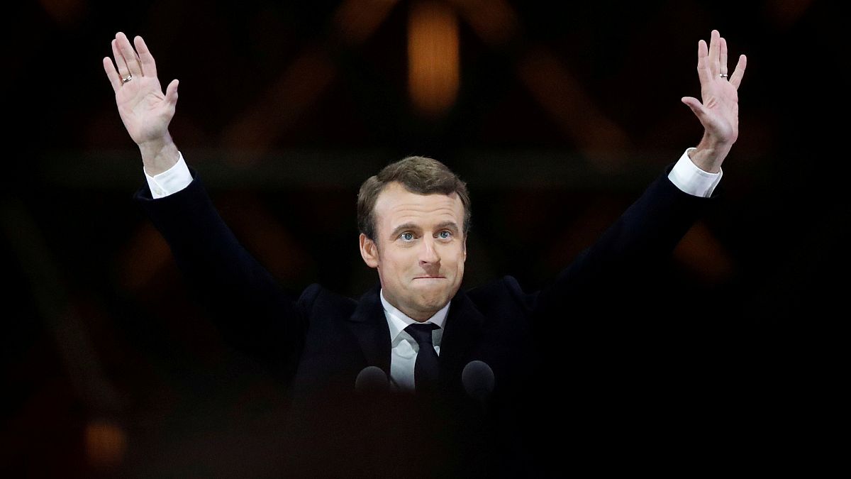 Emmanuel Macron in der Wahlnacht