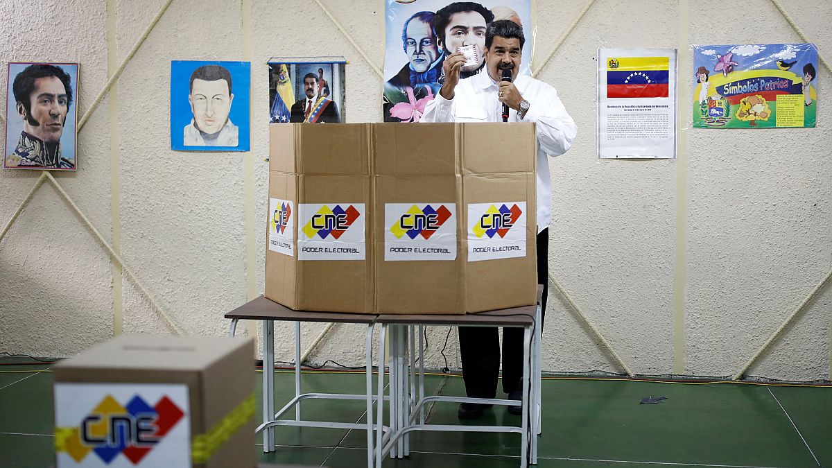 Nicolás Maduro en el simulacro electoral