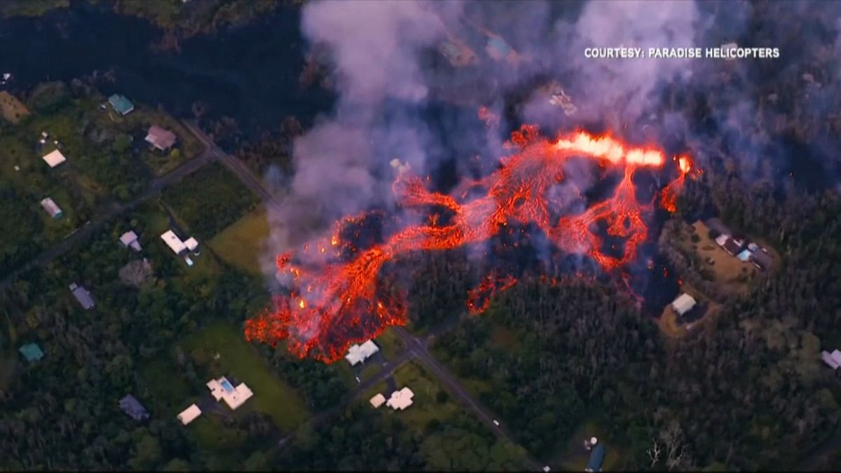 فوران آتشفشان کیلاویا در ایالت هاوایی آمریکا