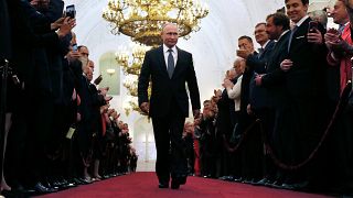 Putin no Kremlin para a tomada de Posse como Presidente pela 4ª vez
