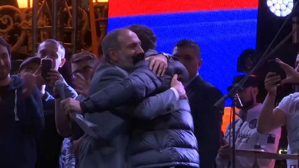 Arménie : jour J pour l'opposant Nikol Pachinian Arménie : jour J pour l'opposant Nikol Pachinian