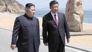 Nordkoreas Machthaber Kim Jong Un und Chinas Präsident Xi Jinping