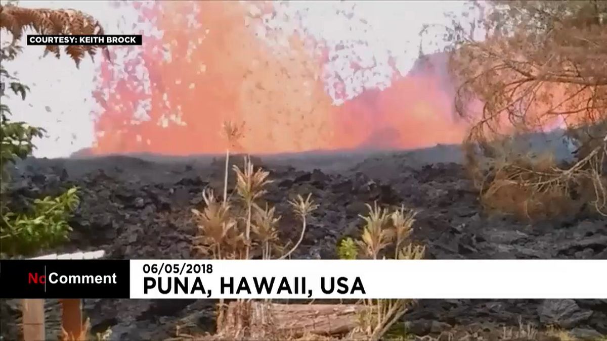 Volcanic lava threatens homes and gardens in Hawaii