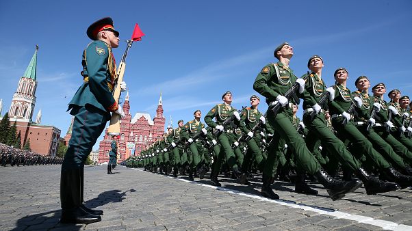 La Russie parade pour célébrer la victoire sur l'Allemagne nazie La Russie parade pour célébrer la victoire sur l'Allemagne nazie