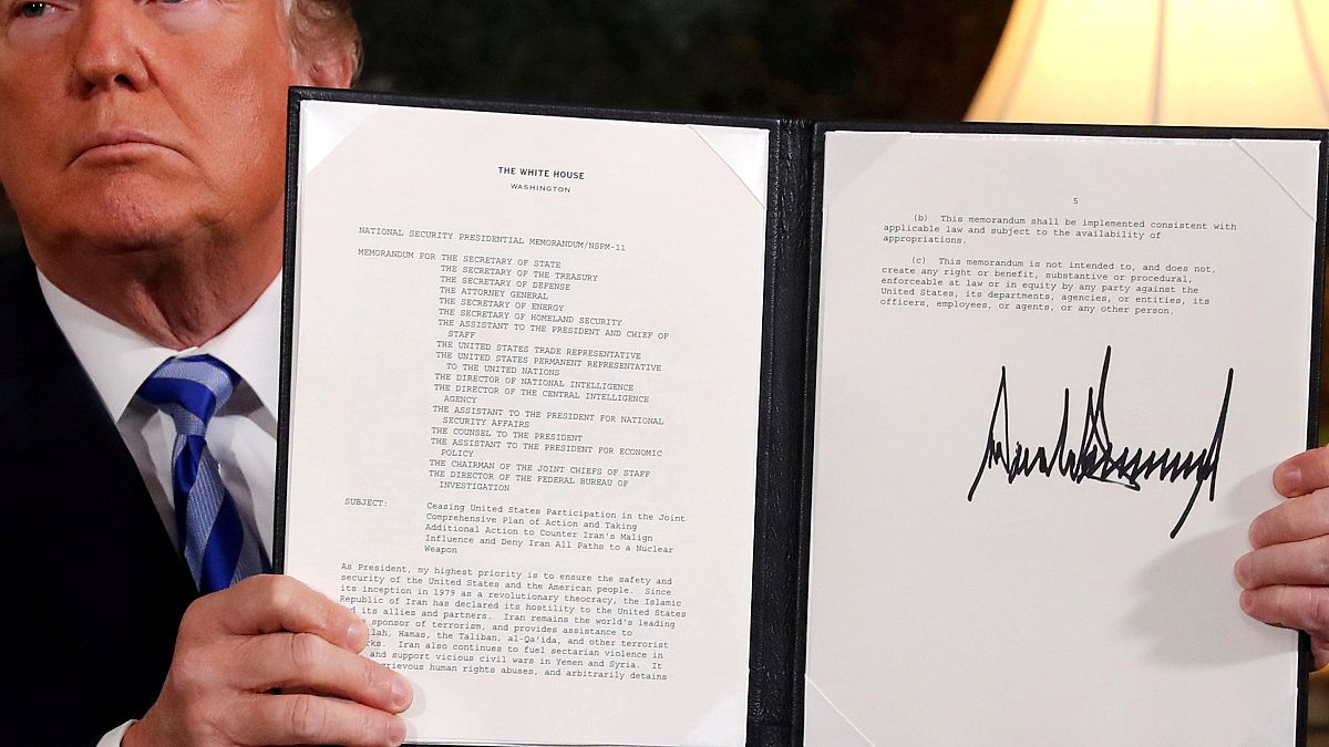 US-Präsident Donald Trump verkündet seine Entscheidung zum Atomdeal