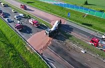 Camião carregado de chocolate despista-se na Polónia