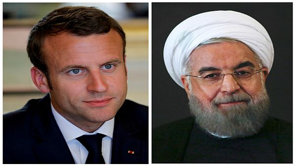 ماكرون يدعو روحاني إلى التمسك بالاتفاق النووي ماكرون يدعو روحاني إلى التمسك بالاتفاق النووي