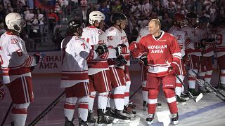 Хоккейный матч Путина