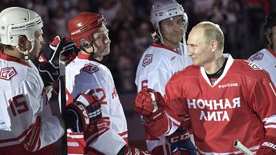 Vladimir Poutine sur la glace de Sotchi