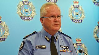 Police Commissioner Chris Dawson addresses the media in Perth, Australia