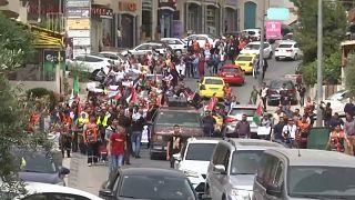 Gaza Palestinians march towards fence with Israel