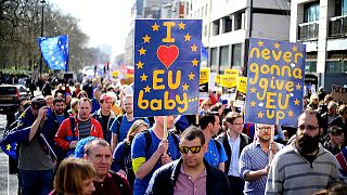 A pro-EU march in London in March 2017.