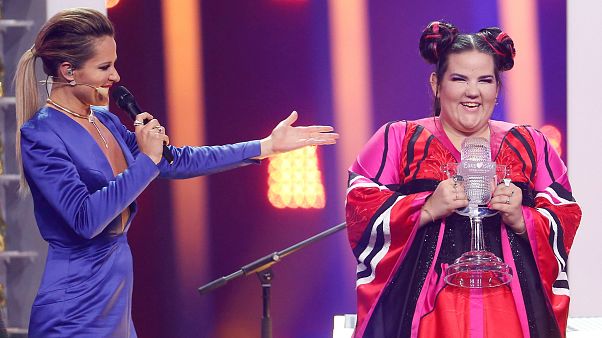 İsrailliler Eurovision zaferini kutluyor İsrailliler Eurovision zaferini kutluyor