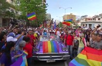 Havana'da homofobiye karşı LGBT yürüyüşü