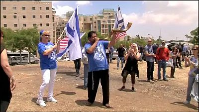 ABD'nin Kudüs büyükelçiliğini protesto eden İsrailliler