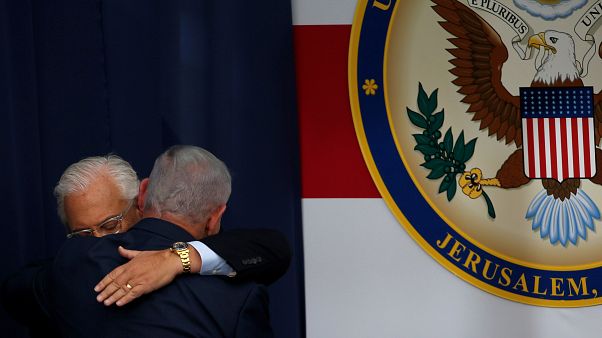 Accolades entre Benjamin Netanyahu et David Friedman Accolades entre Benjamin Netanyahu et David Friedman