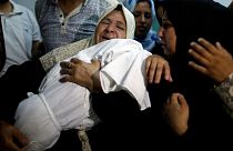 body of 8-month-old Palestinian infant Laila al-Ghandour 