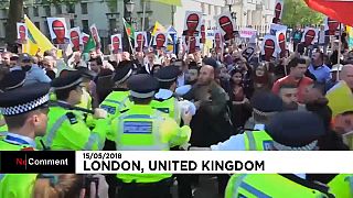 Erdoğan taraftarları ve karşıtları Londra'da karşı karşıya geldi