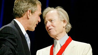 Tom Wolfe with George W Bush