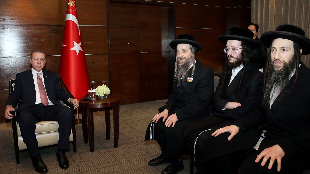 الرئيس التركي رجب طيب إردوغان يجتمع مع عدد من حركة "ناطوري كارتا" اليهودية 