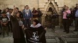 Israeli soldiers disperse protesters near Damascus Gate