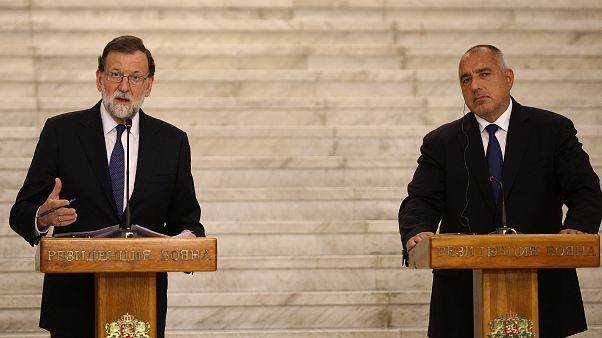 Mariano Rajoy spanyol és Bojko Boriszov bolgár kormányfő Szófiában Mariano Rajoy spanyol és Bojko Boriszov bolgár kormányfő Szófiában