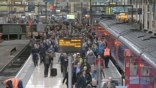 Trains form large part of the daily commute in British cities