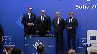 Líderes europeus e dos Balcãs