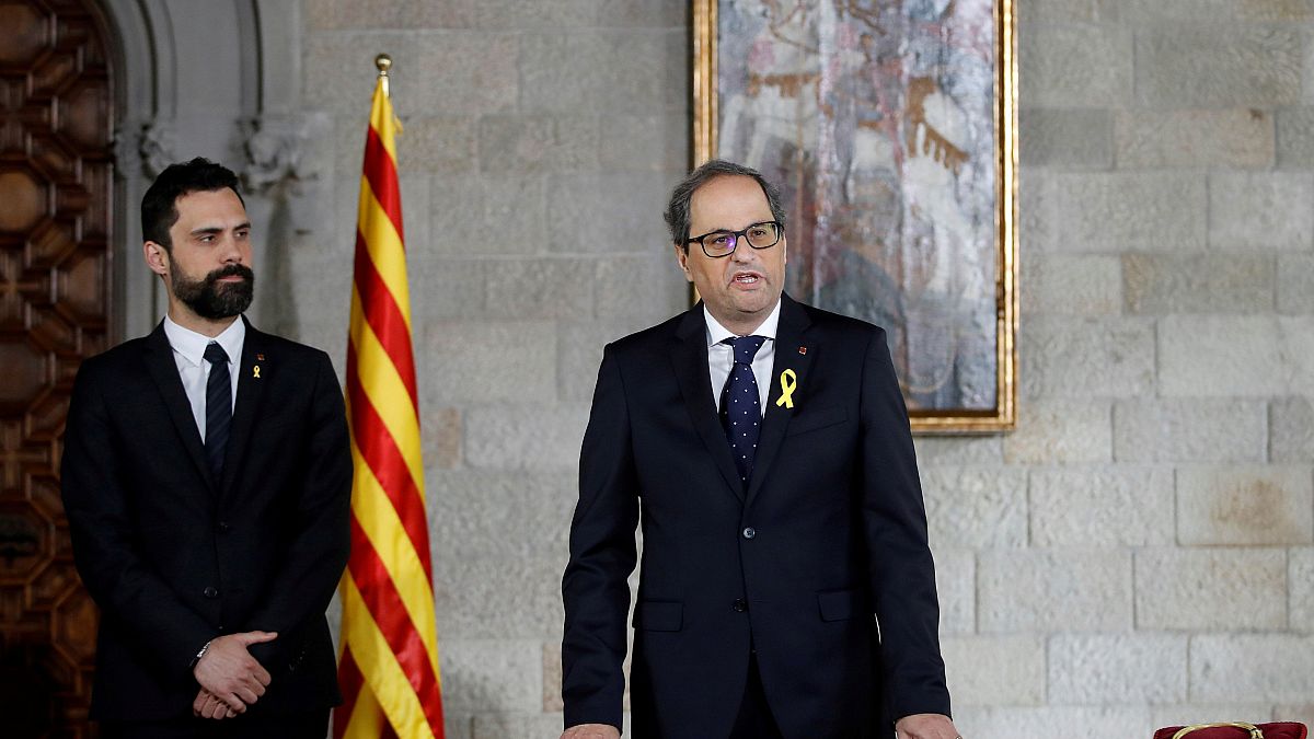 The new Catalan president takes his oath