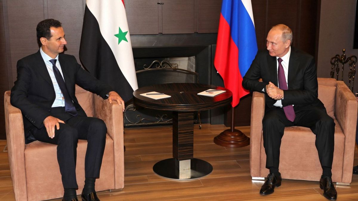صورة للأسد وبوتين خلال لقاء يوم الخميس