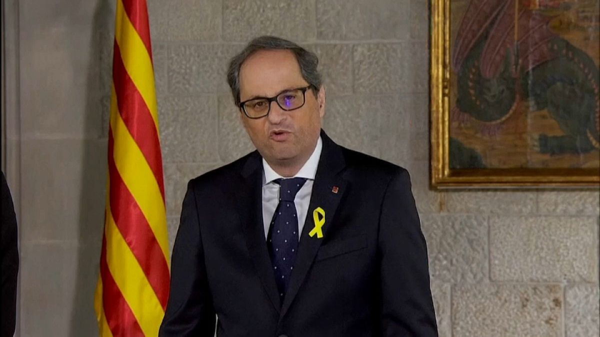 Independentista Quim Torra ´toma posse na Catalunha