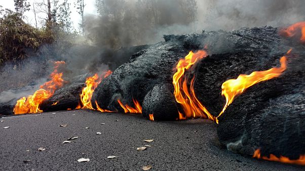 Tombol a hawaii Kilauea vulkán Tombol a hawaii Kilauea vulkán