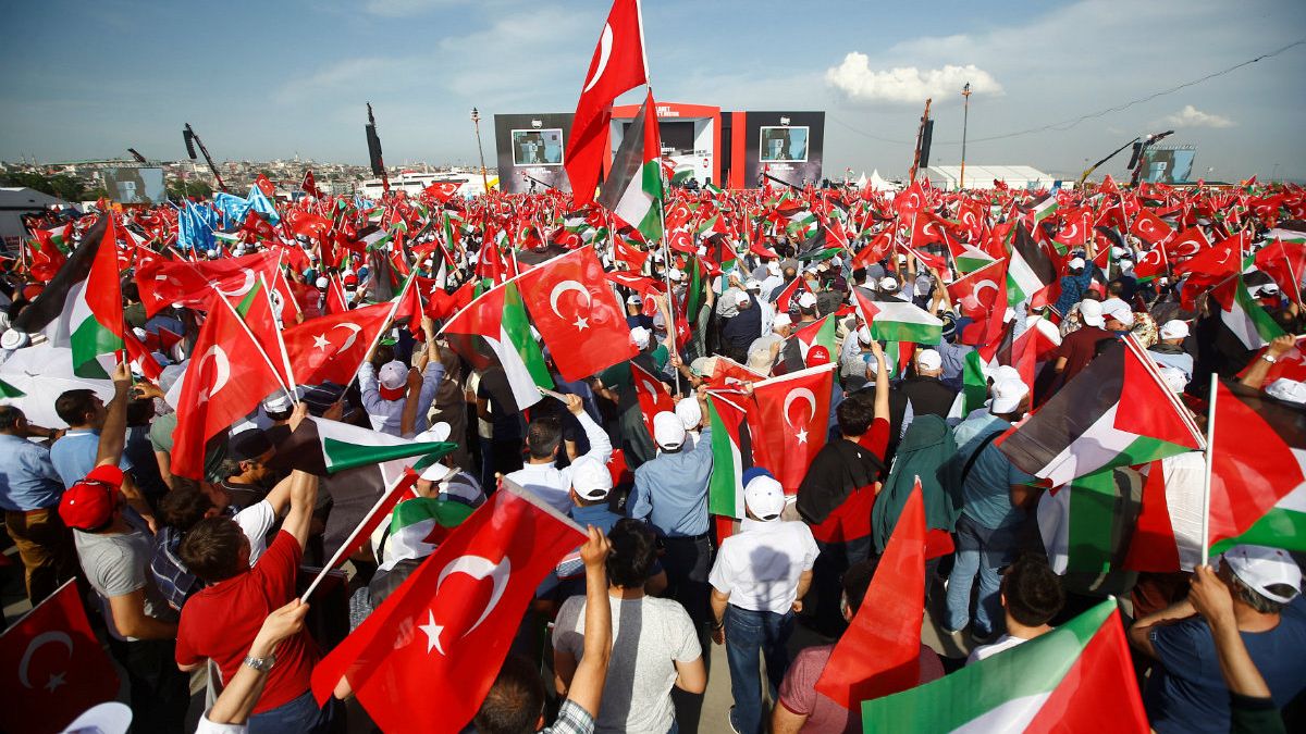 İstanbul'da "Zulme Lanet Kudüs'e Destek" mitingi
