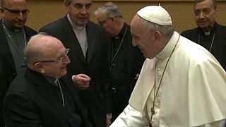Papa Francisco e bispos chilenos