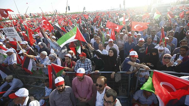 Manifestation pro-palestinienne vendredi à Istanbul Manifestation pro-palestinienne vendredi à Istanbul