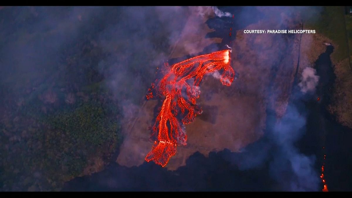 Новые извержение вулкана на Гавайях