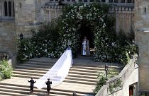 تصاویری از آغاز مراسم ازدواج سلطنتی در کلیسای سنت جورج