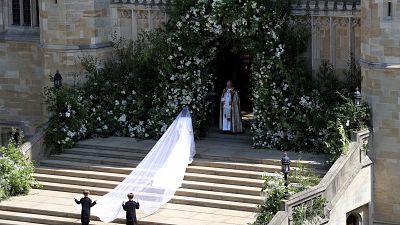 تصاویری از آغاز مراسم ازدواج سلطنتی در کلیسای سنت جورج