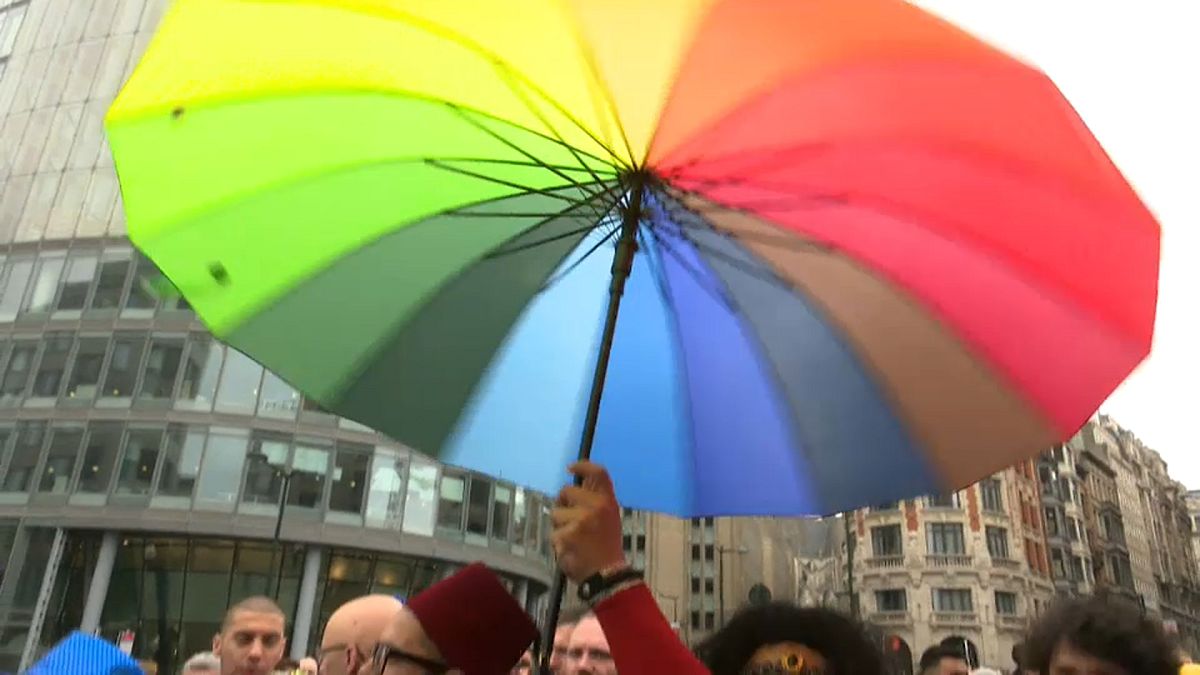 Гей-парад в Брюсселе: за равенство и права