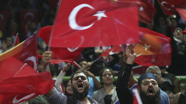 Turks in Sarejevo attend a rally held by President Erdogan Turks in Sarejevo attend a rally held by President Erdogan
