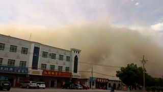 Homokvihar csapott le Kínában
