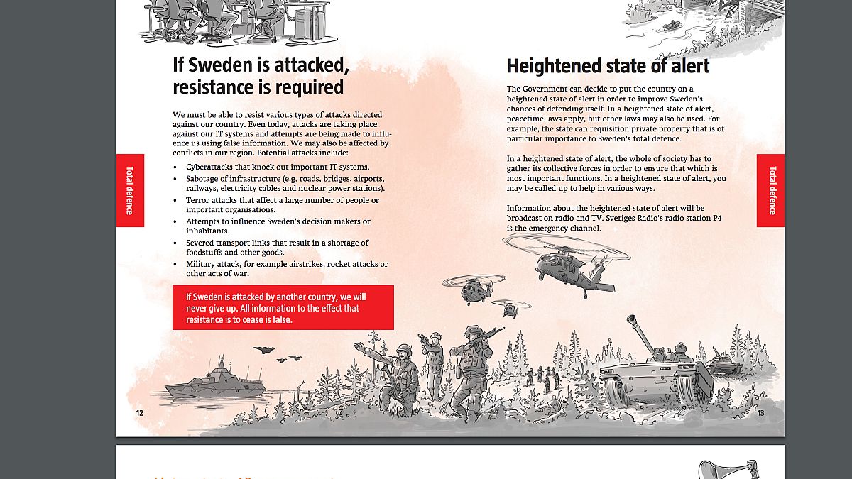 Sweden distributes 'be prepared for war' leaflets to homes