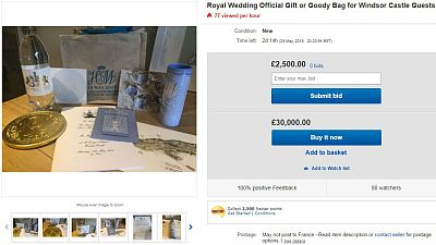 Royal wedding guests flog gift bags online