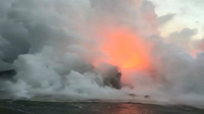 Lava do vulcão havaiano gera nuvem tóxica