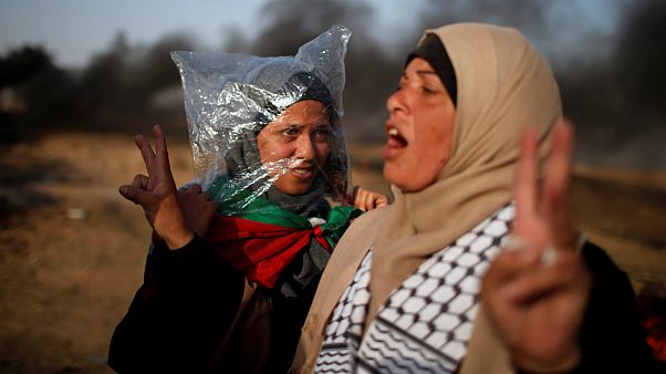 تظاهرکنندگان فلسطینی تظاهرکنندگان فلسطینی