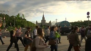 Moskauer Studenten gegen WM-Fanzone