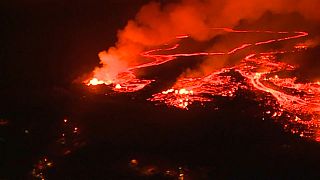 Kilauea Vulkan: Nachts über der Lava