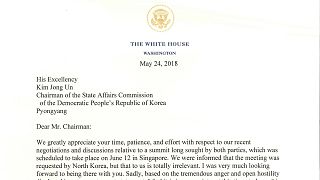 "Querido Sr. presidente" La carta de Trump a Kim Jong un en la que cancela su reunión